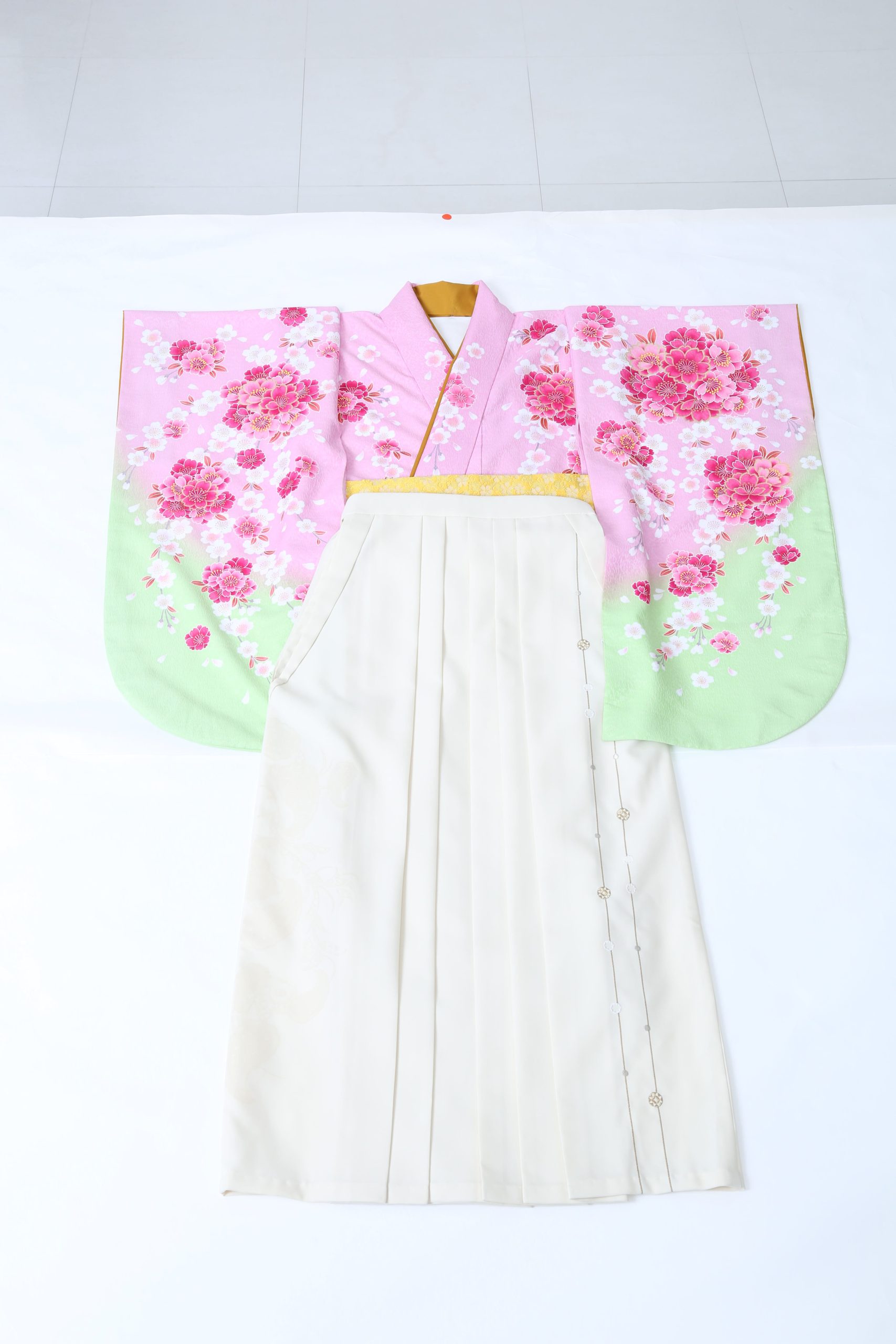 要事前確認　大人用袴　丈99cm　LL　大島優子　二尺袖用　卒業（005rym） 卒業式 袴セット 二尺袖 長襦袢 紐下91cm くすみ紫 小学生袴